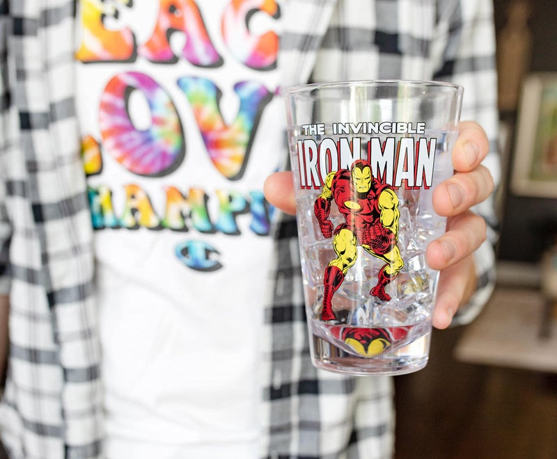 Iron Man Marvel Retro 16oz Shatter-Proof Acrylic Cup - Image 3